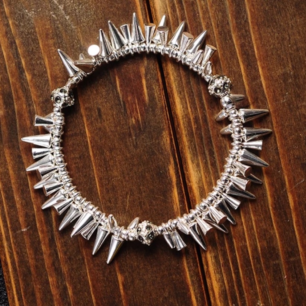 SILVER spiky bracelet